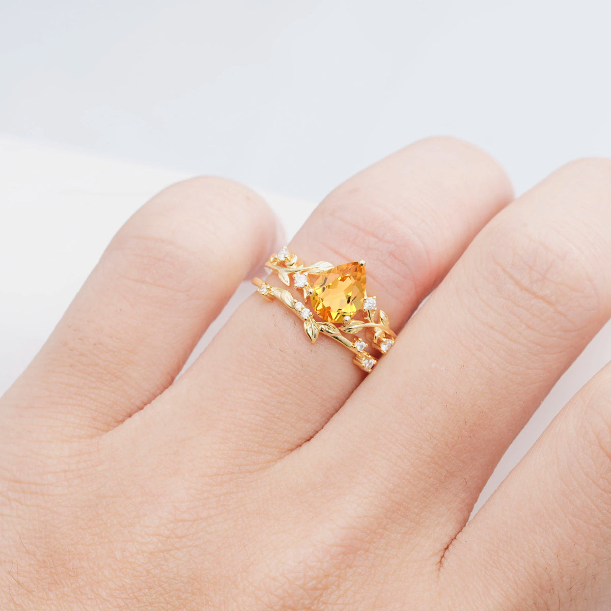 SR17677 Citrine Ring - Rose-Gold
