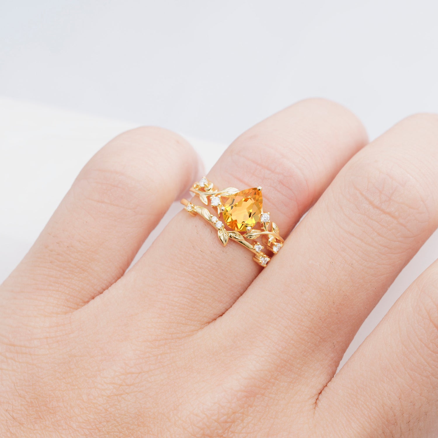 SR17677 Citrine Ring - Rose-Gold