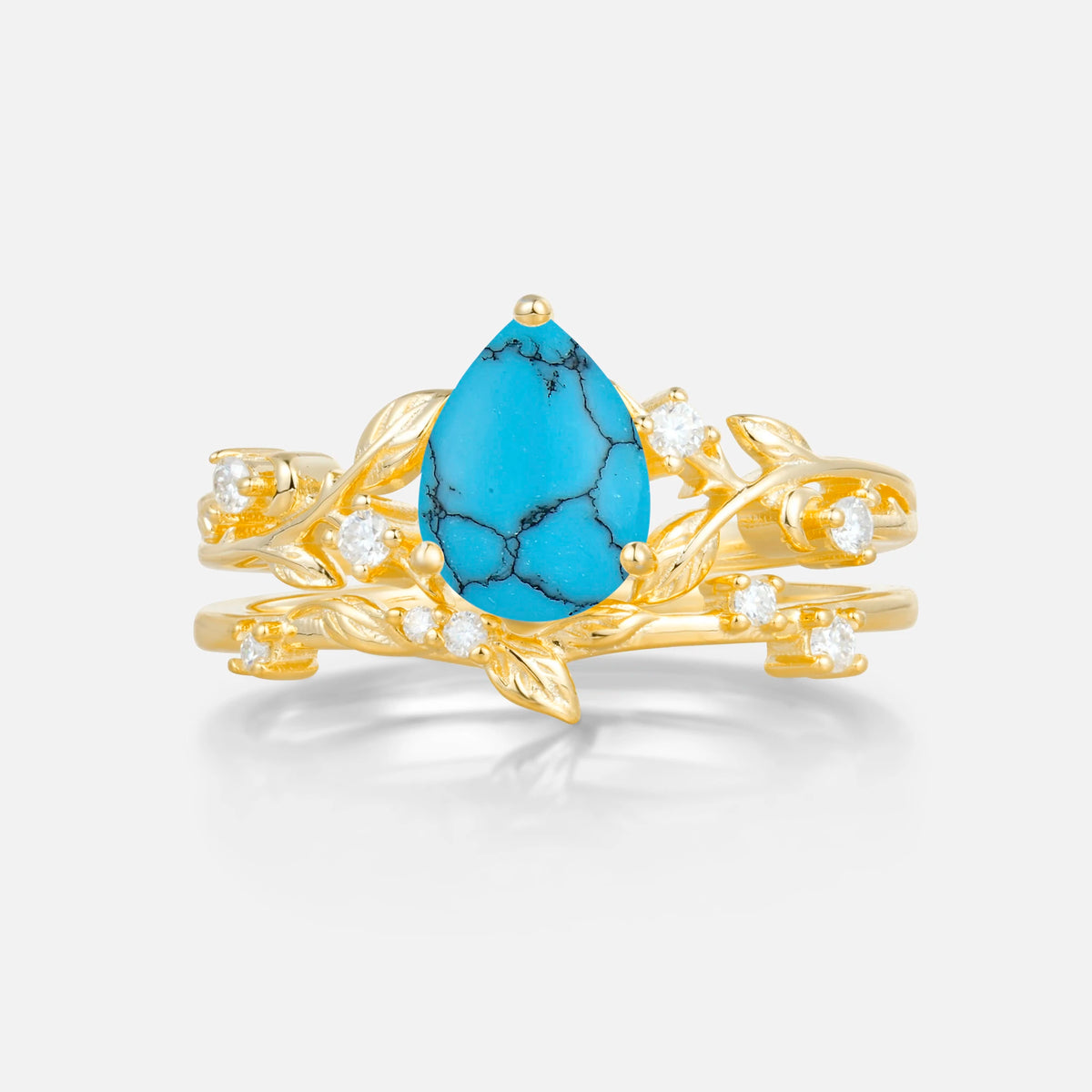 SR17677 Turquoise Ring - Yellow-Gold