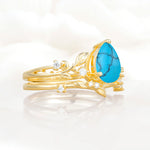 SR17677 Turquoise Ring - White-Gold