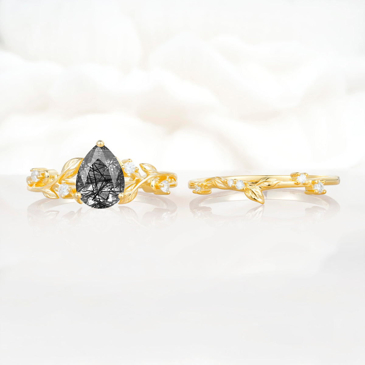 SR17677 Black Rutilated Quartz Ring - Additional view
