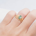 SR17677 Moss Agate Ring - Rose-Gold
