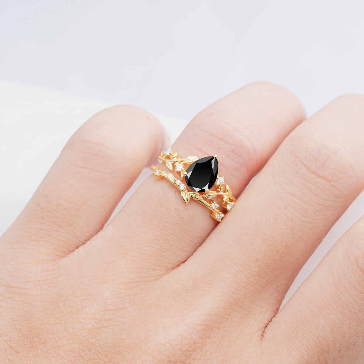 SR17677 Black Onyx Ring - Rose-Gold