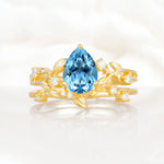 SR17677 Aquamarine Ring - Yellow-Gold