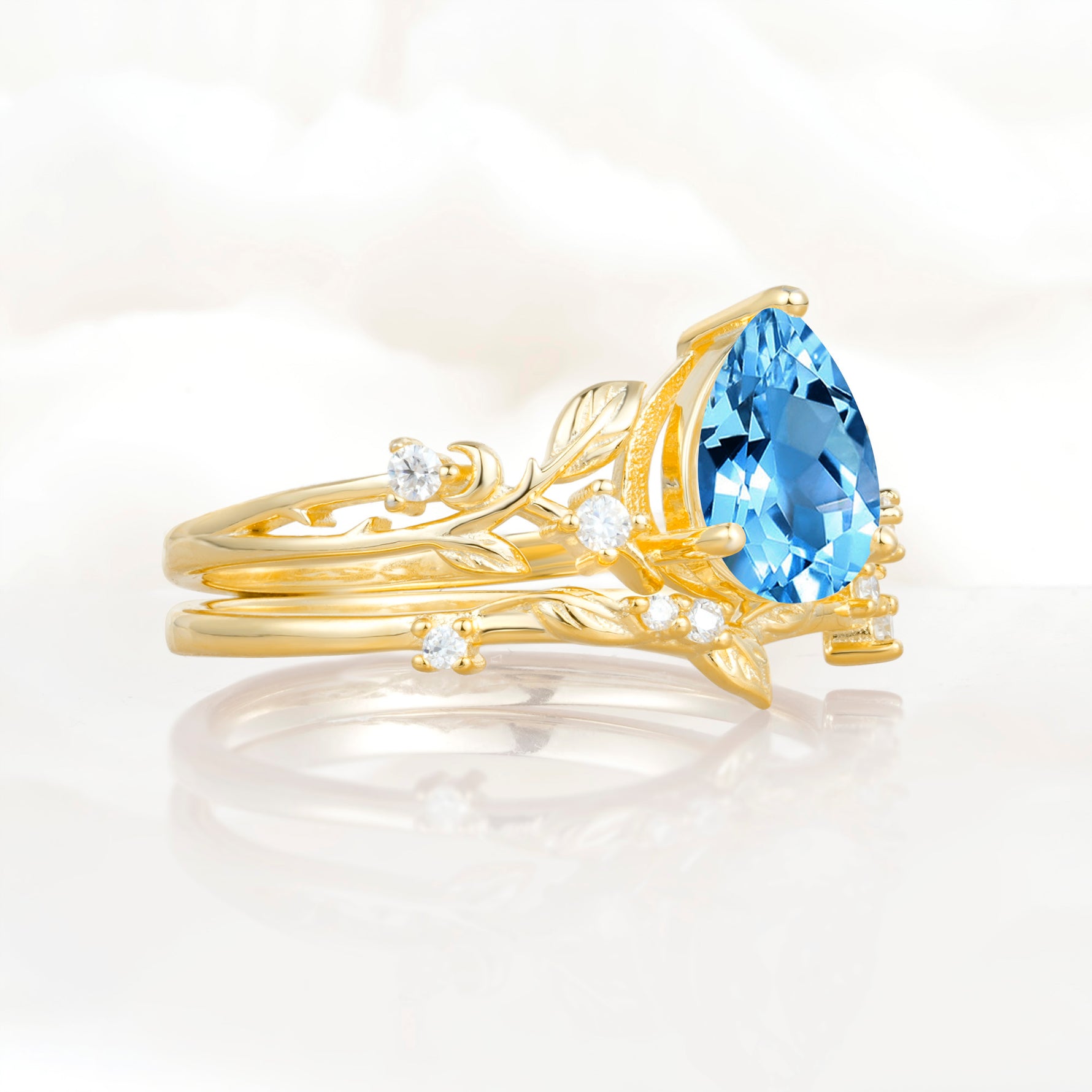 SR17677 Aquamarine Ring - White-Gold