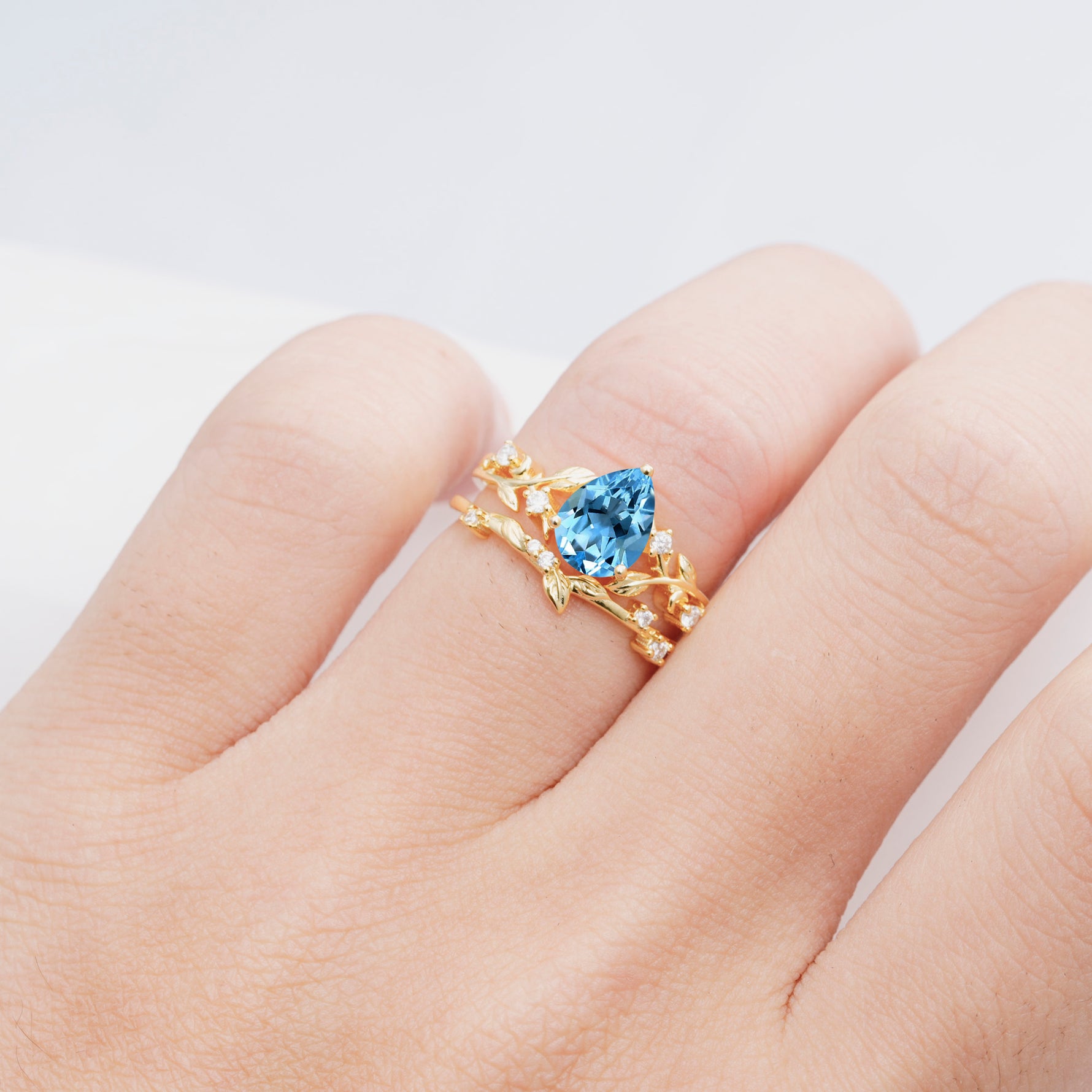 SR17677 Aquamarine Ring - Rose-Gold