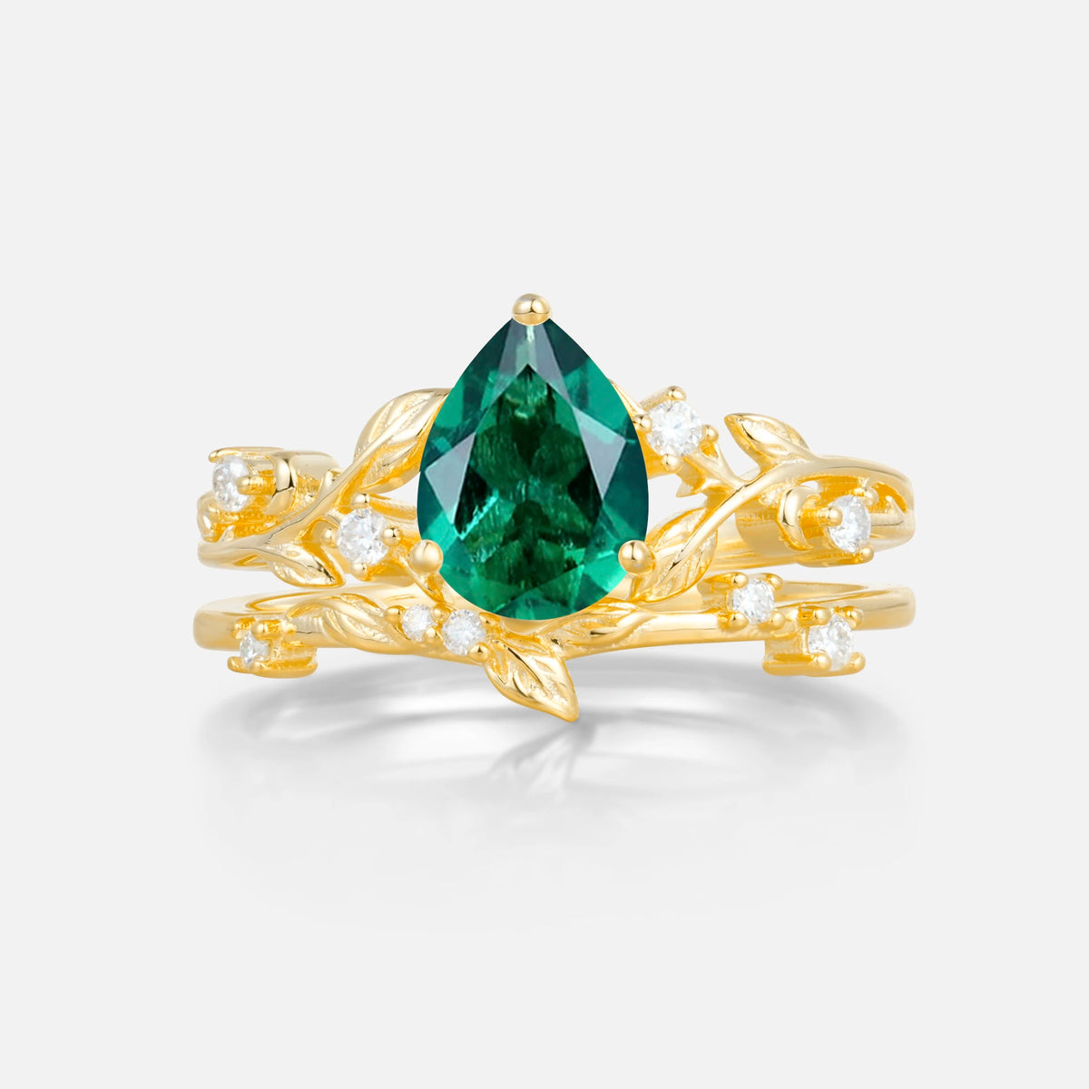 SR17677 Emerald Ring - Yellow-Gold