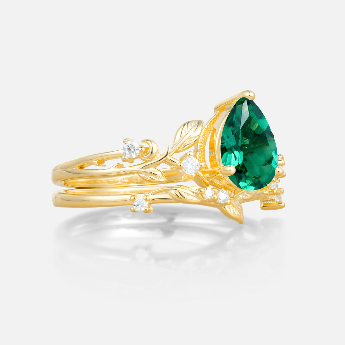 SR17677 Emerald Ring - White-Gold