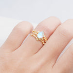 SR17677 Moonstone Ring - Rose-Gold