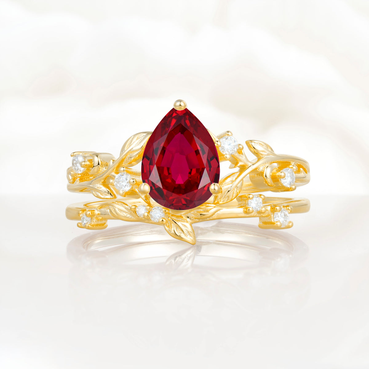SR17677 Ruby Ring - Yellow-Gold