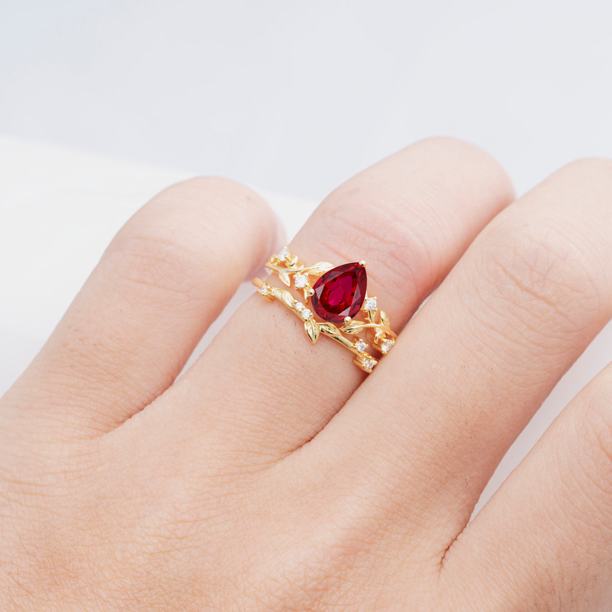 SR17677 Ruby Ring - Rose-Gold