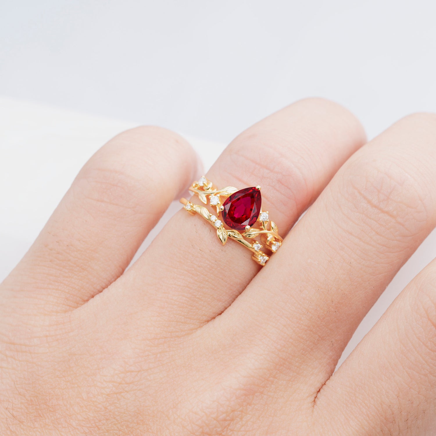 SR17677 Ruby Ring - Rose-Gold