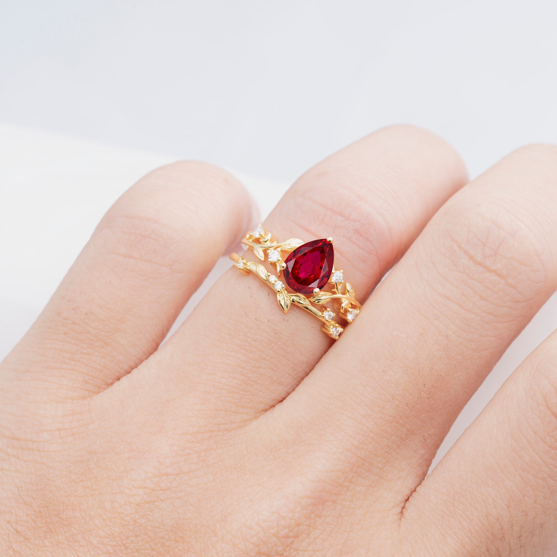 SR17677 Ruby Ring - Rose-Gold