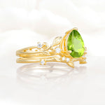 SR17677 Peridot Ring - White-Gold