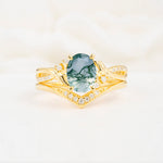 SR17683 Moss Agate Ring - Additional view