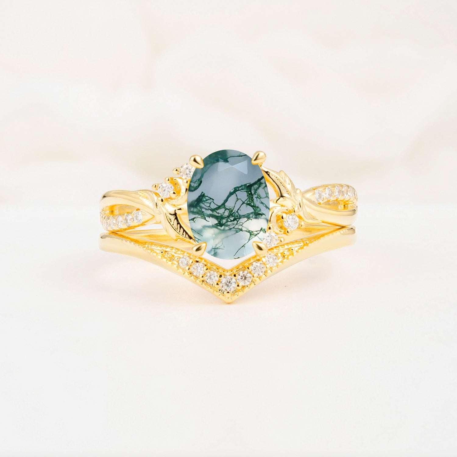 SR17683 Moss Agate Ring - Additional view