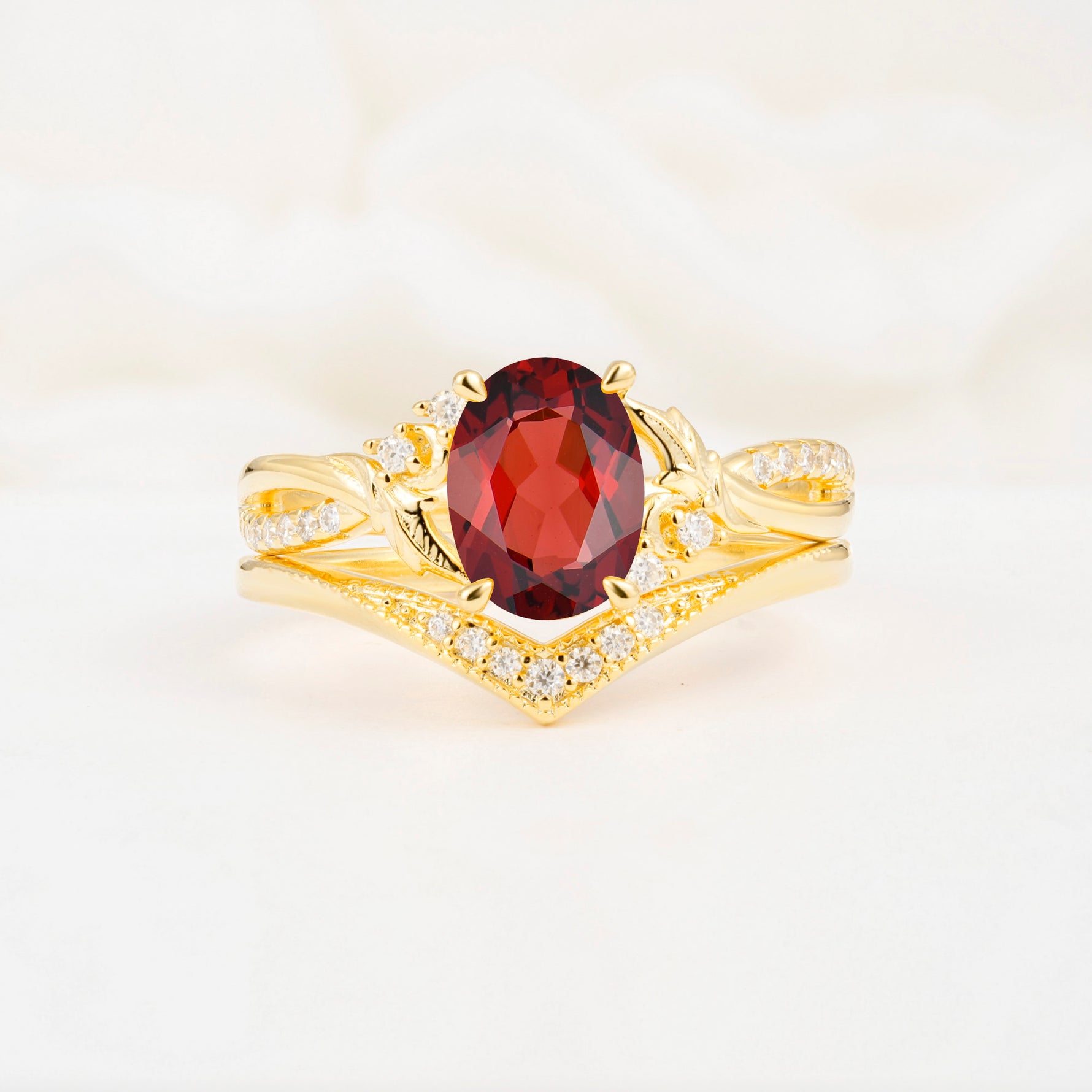 SR17683 Garnet Ring - Additional view