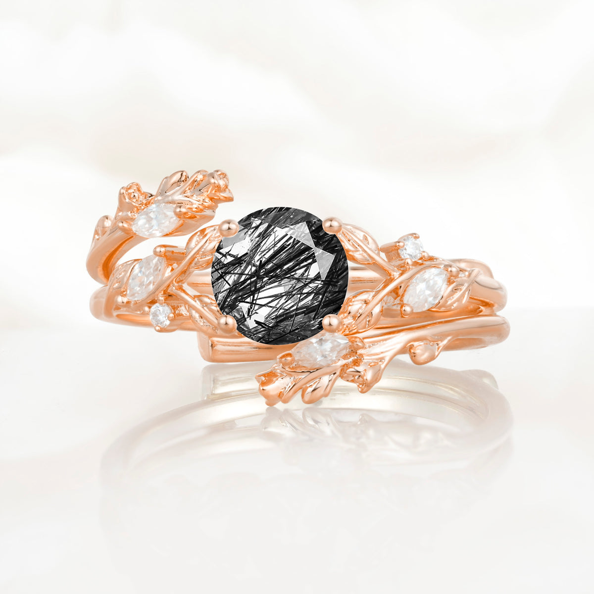 SR17688 Black Rutilated Quartz Ring - Additional view