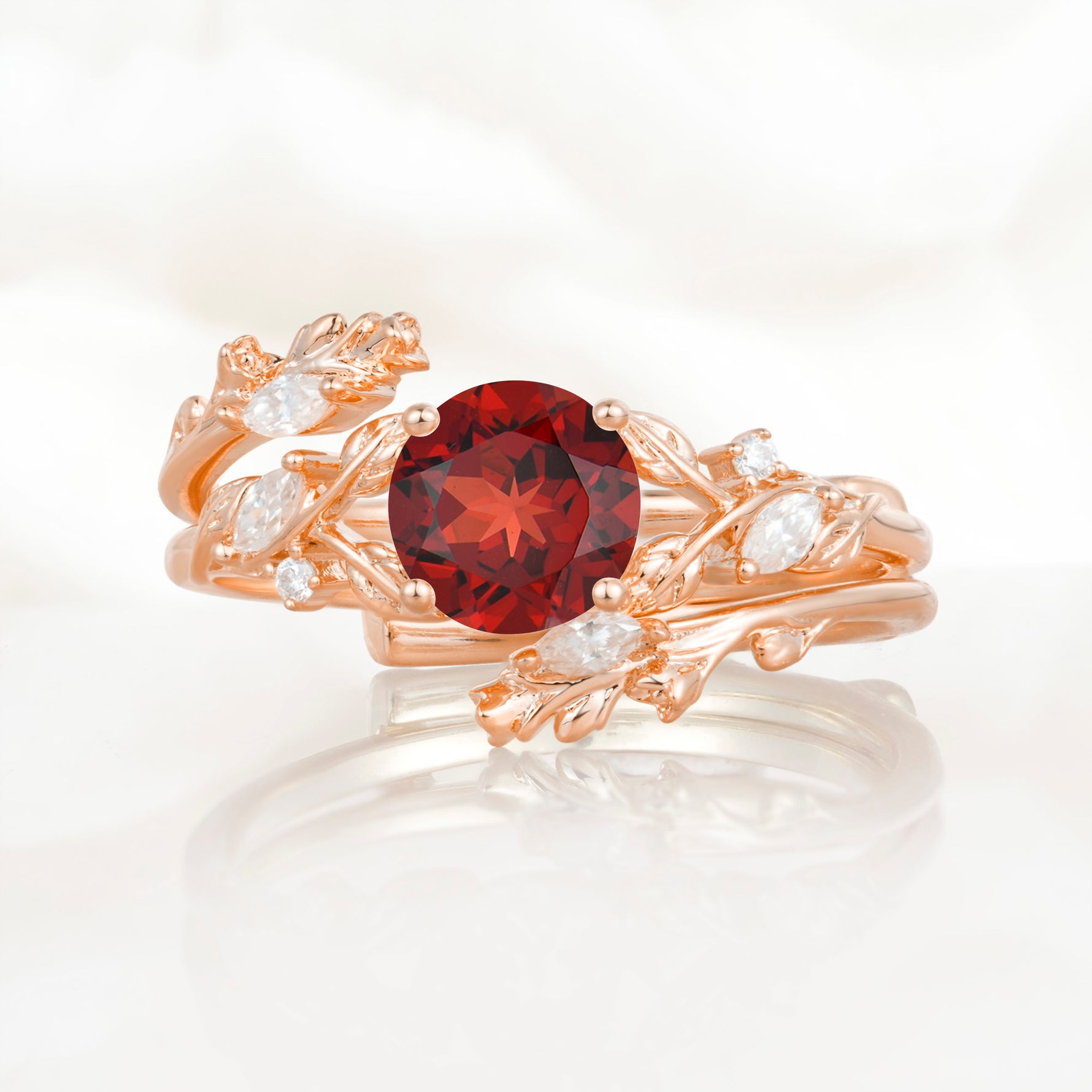 SR17688 Garnet Ring - Additional view