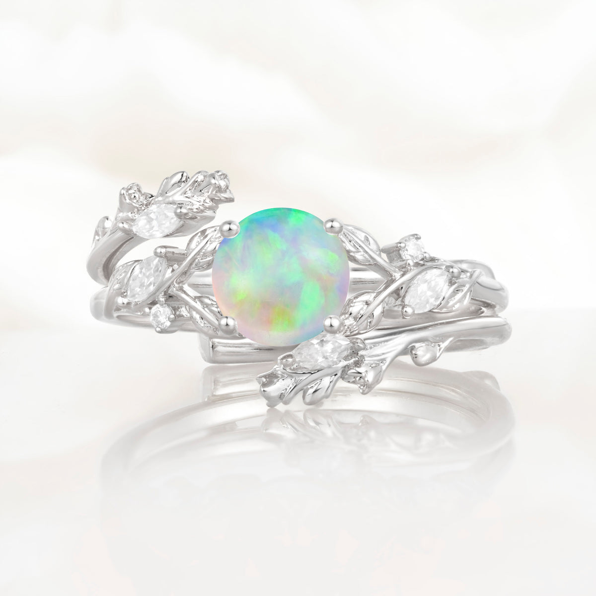 SR17688 Fire Opal Ring - Additional view