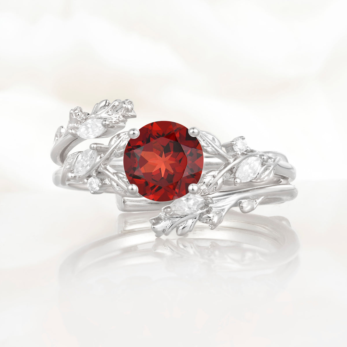 SR17688 Garnet Ring - Additional view