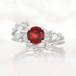 SR17688 Garnet Ring - Additional view
