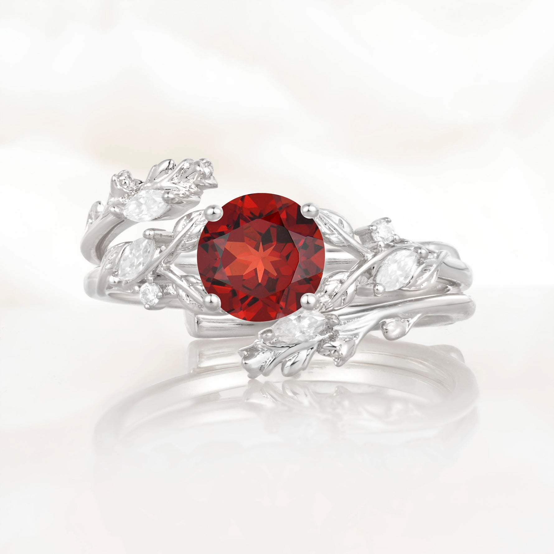SR17688 Garnet Ring - Additional view