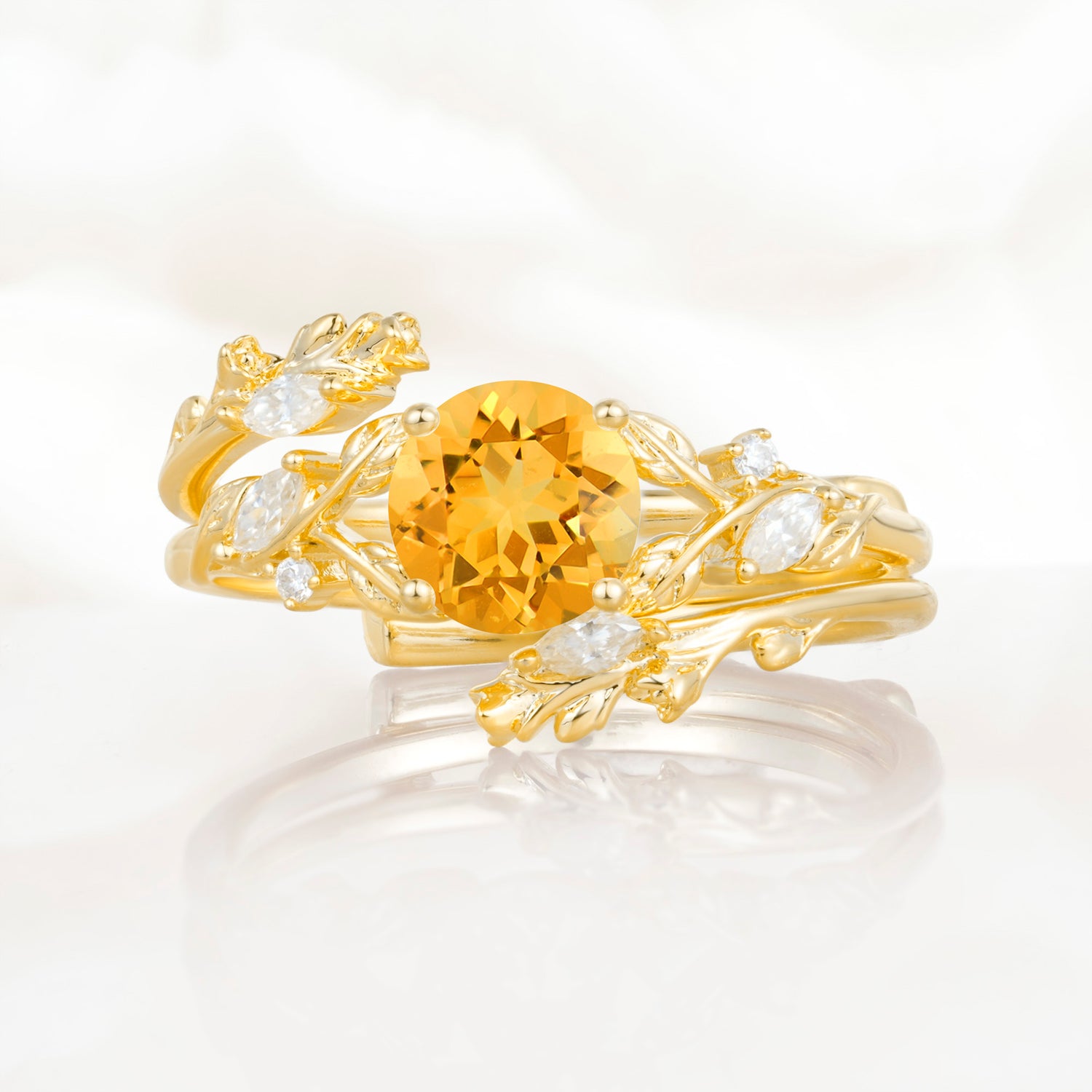 SR17688 Citrine Ring - Yellow-Gold