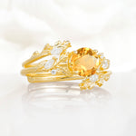 SR17688 Citrine Ring - White-Gold