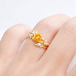SR17688 Citrine Ring - Rose-Gold
