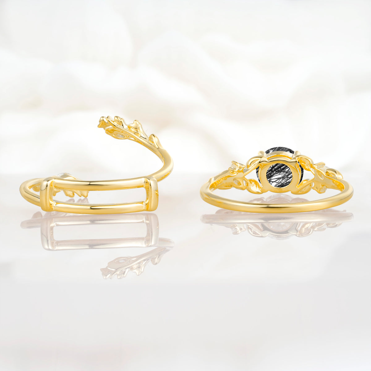 SR17688 Black Rutilated Quartz Ring - Additional view