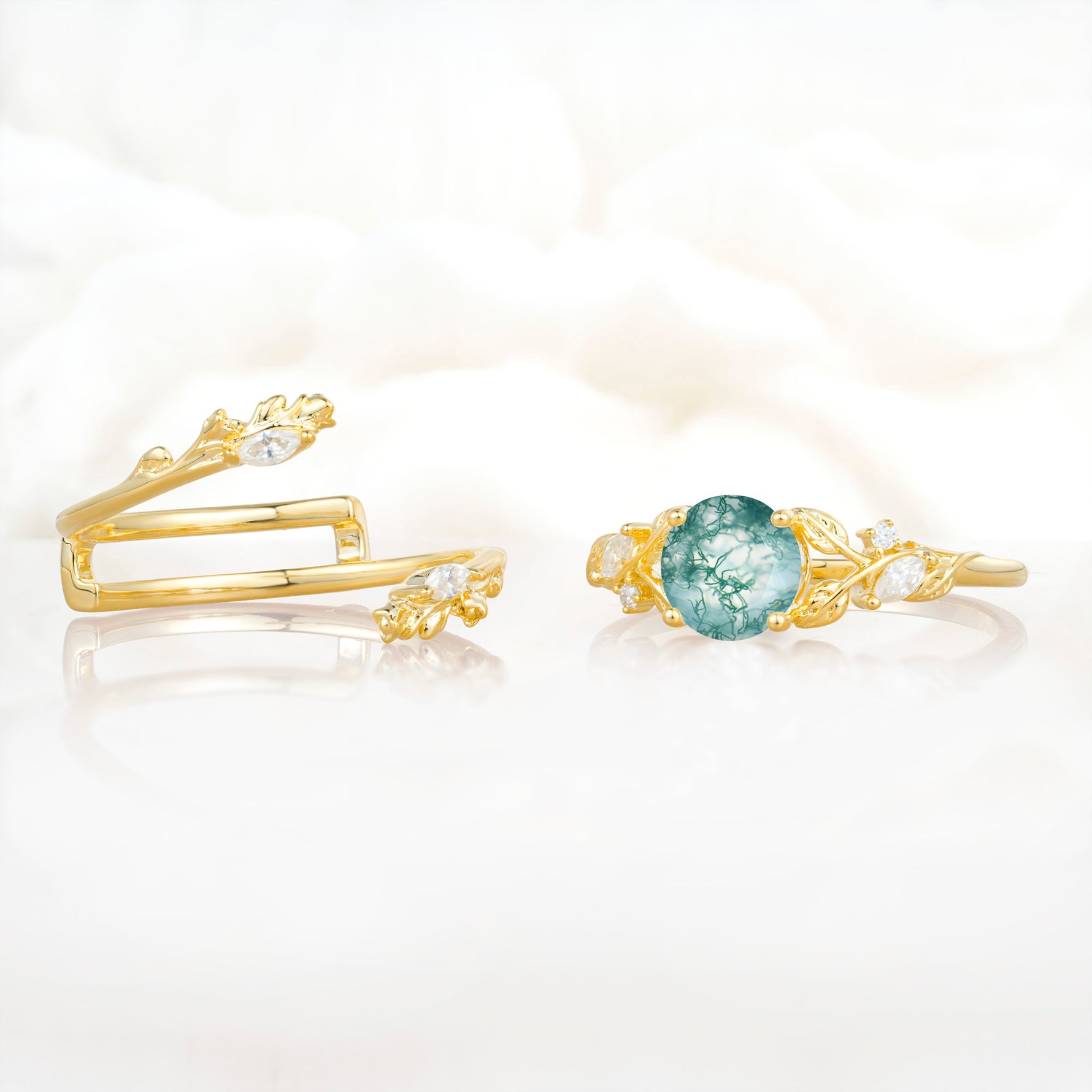 SR17688 Moss Agate Ring - Additional view
