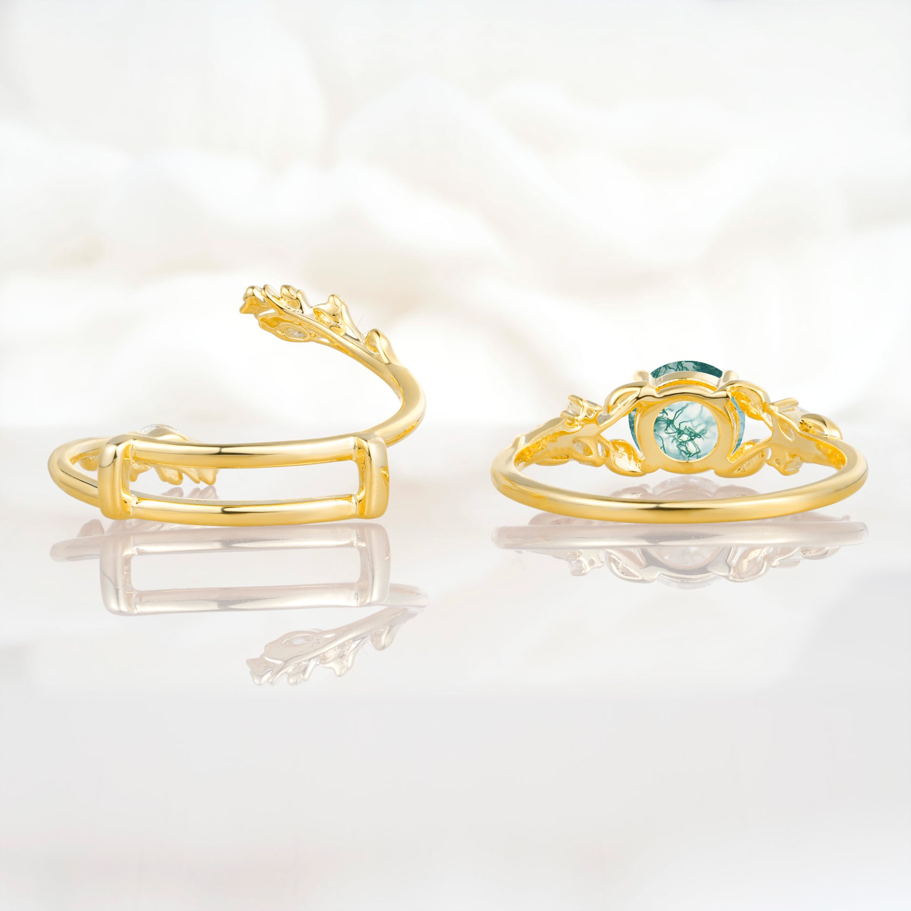 SR17688 Moss Agate Ring - Additional view