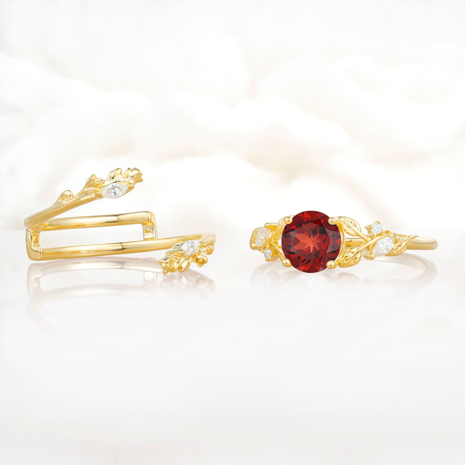 SR17688 Garnet Ring - Additional view