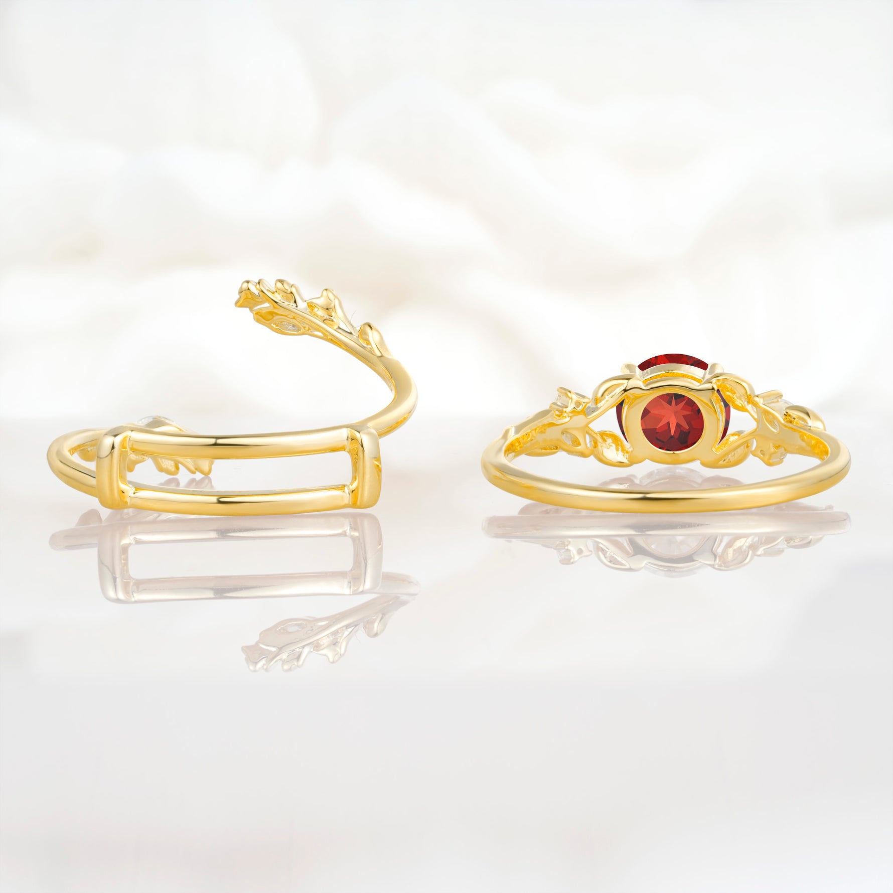 SR17688 Garnet Ring - Additional view