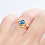 SR17688 Aquamarine Ring - Rose-Gold