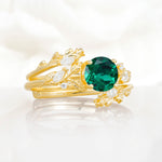 SR17688 Emerald Ring - White-Gold