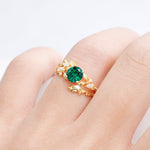SR17688 Emerald Ring - Rose-Gold