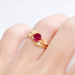 SR17688 Ruby Ring - Rose-Gold