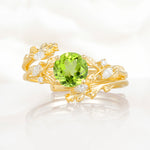 SR17688 Peridot Ring - Yellow-Gold