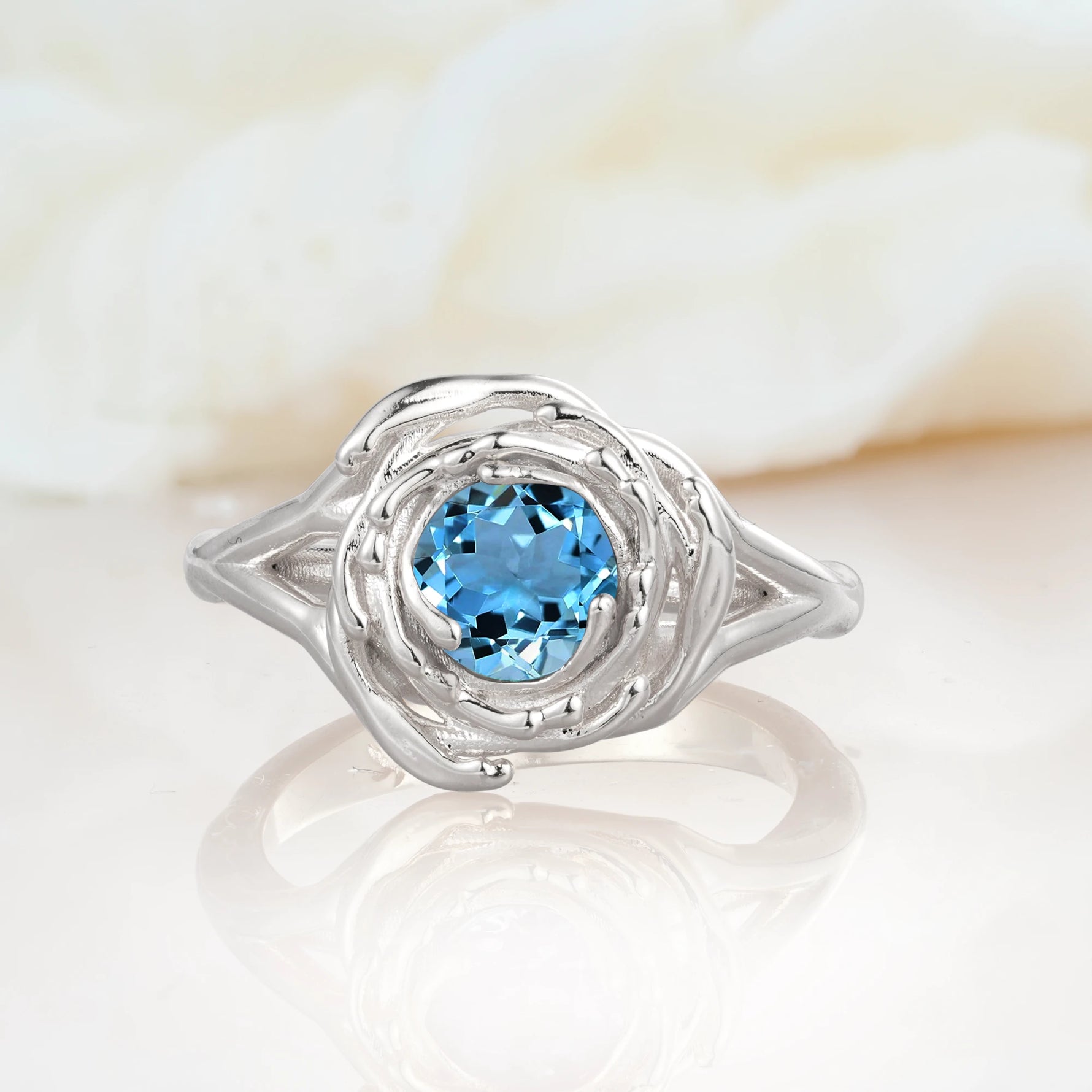 SR18515 Aquamarine Ring - Additional view