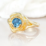 SR18515 Aquamarine Ring - White-Gold