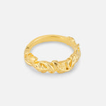 Botanical Leaf Wedding Band with Sculpted Vine Detail - Additional view