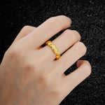 Botanical Leaf Wedding Band with Sculpted Vine Detail - Additional view