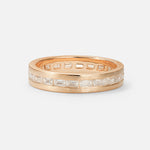 Baguette Cut Moissanite Men’s Wedding Band with Brushed Finish - Additional view