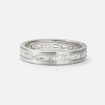 Baguette Cut Moissanite Men’s Wedding Band with Brushed Finish - Additional view