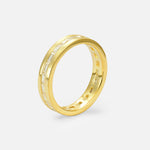 Baguette Cut Moissanite Men’s Wedding Band with Brushed Finish - Additional view