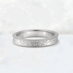 Vintage Milgrain Wedding Band with Floral Scroll Engraving - Additional view