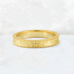 Vintage Milgrain Wedding Band with Floral Scroll Engraving - Additional view