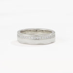 Polished Channel Set Half Eternity Moissanite Wedding Band - Additional view